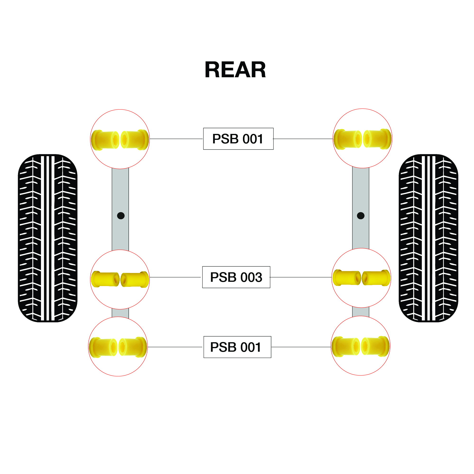 Toyota Hilux Rear Leaf Spring Poly Polyurethane Bush Kit 1988 2004 psbushings.co.uk