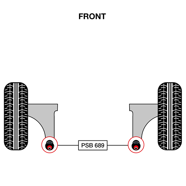 2x Lexus RX (03-17) Front Lower Arm - Rear Polyurethane Poly PSB Bushing - Image 2