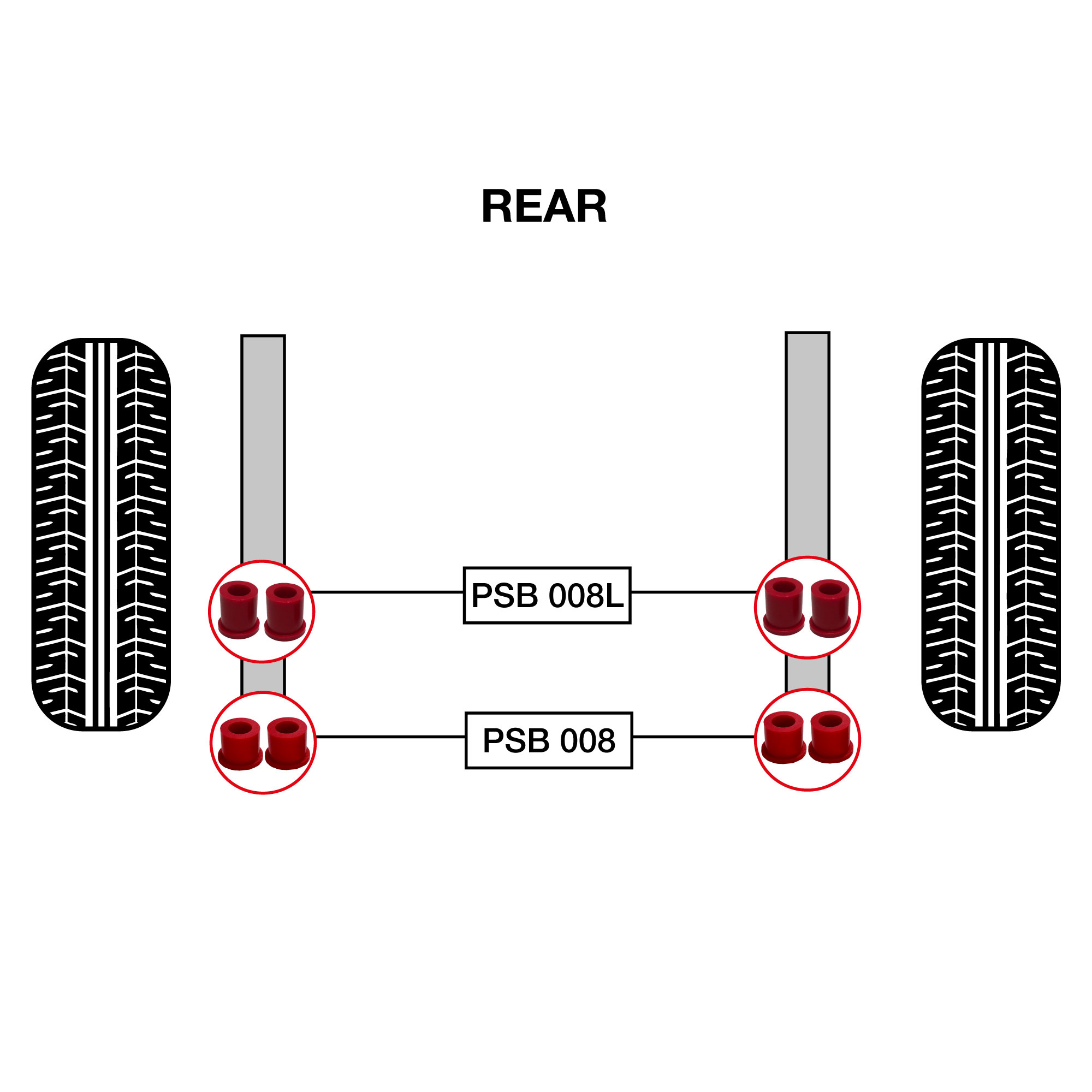 8 X Nissan D40 Navara Rear Spring Upper Lower Shackle