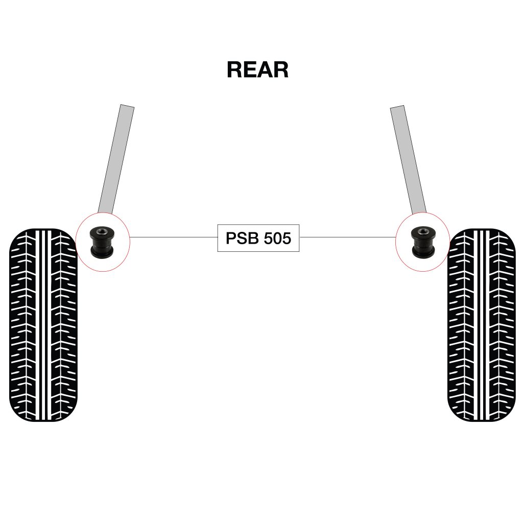 2 x Lexus LS400 Rear Axle Carrier Poly Polyurethane Rear Bush Kits 1990