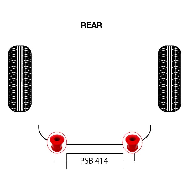 2 x Lexus RX300/330/350 (03-08) Rear Anti Roll Bar 16mm Poly Bushing Kit - Image 2