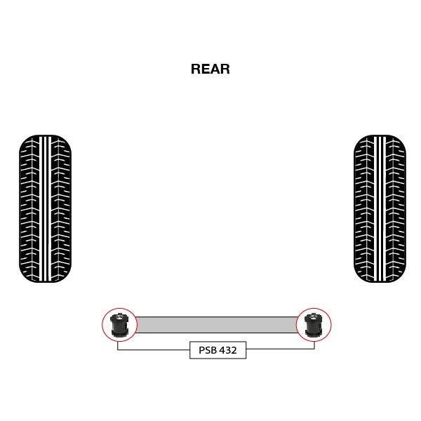 2x Toyota Land Cruiser Prado (2002 - ) Rear Lateral Arm Polyurethane Bushing Kit - Image 5