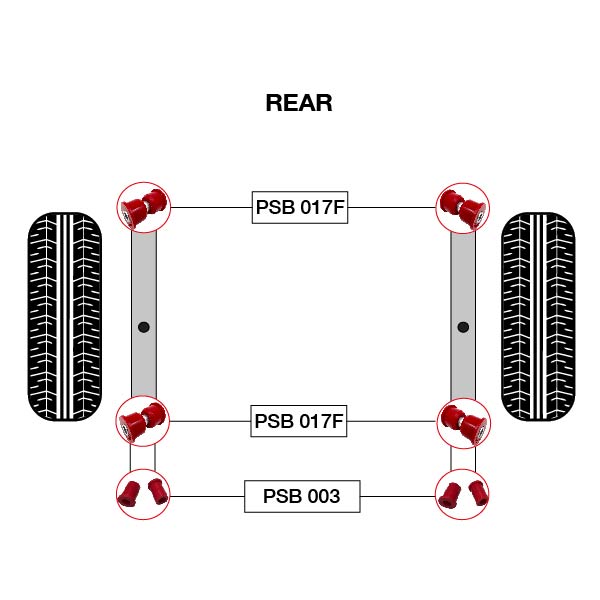 8 x Toyota Hiace (05-20) Rear Spring Front and Rear Bushing/ Rear Spring & Shackle Bushing - Image 4