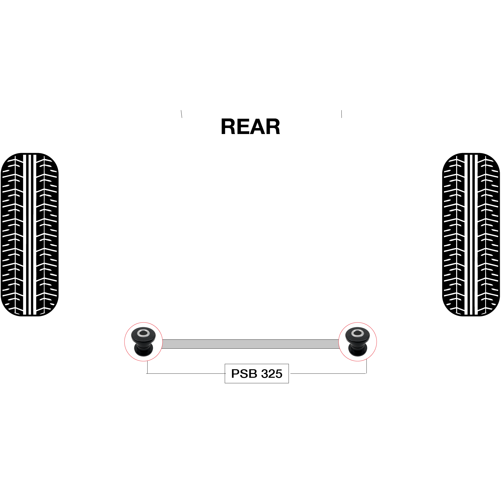2x Toyota Land Cruiser Prado/Colorado (96-03) Rear Lateral Rod Polyurethane Bush Kit - Image 3