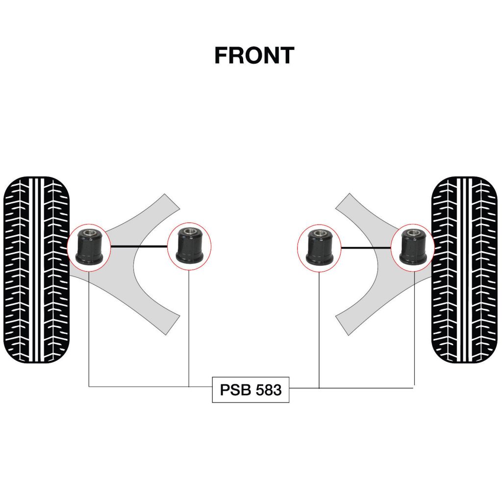 4 x Lexus LS 400 Rear Axle Carrier & Lateral Arm Poly Bushing Kit 1989